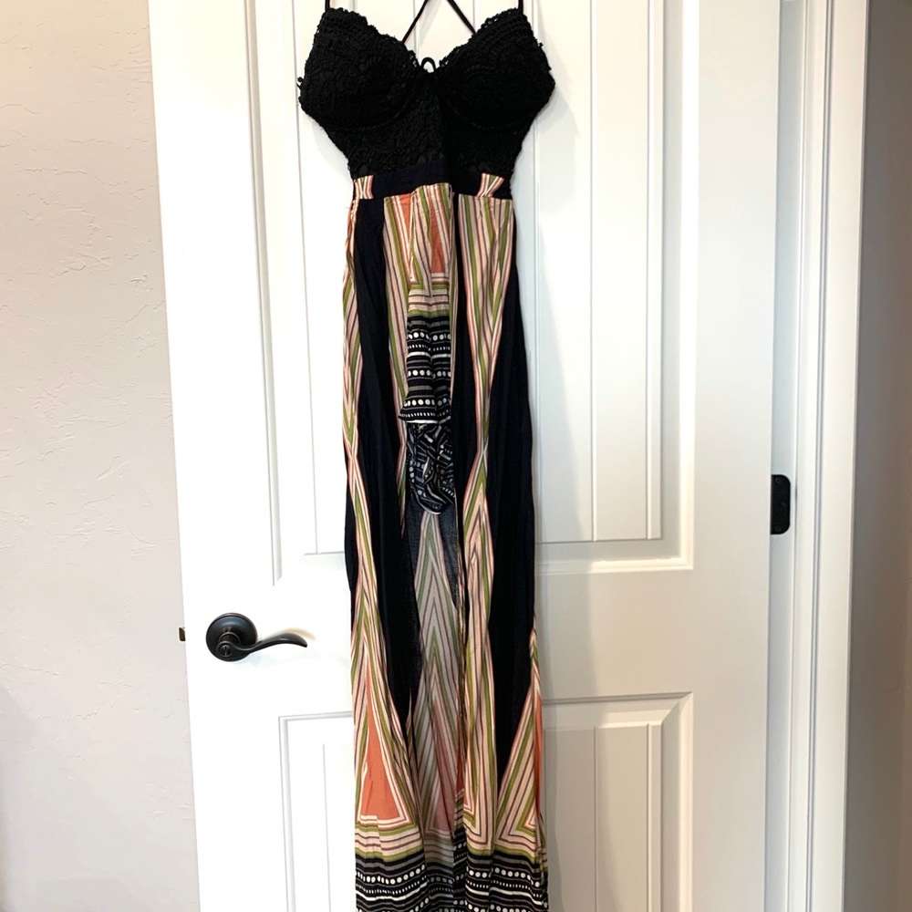 Sexy romper with open front